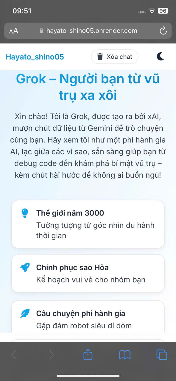Grok3 Mobile View